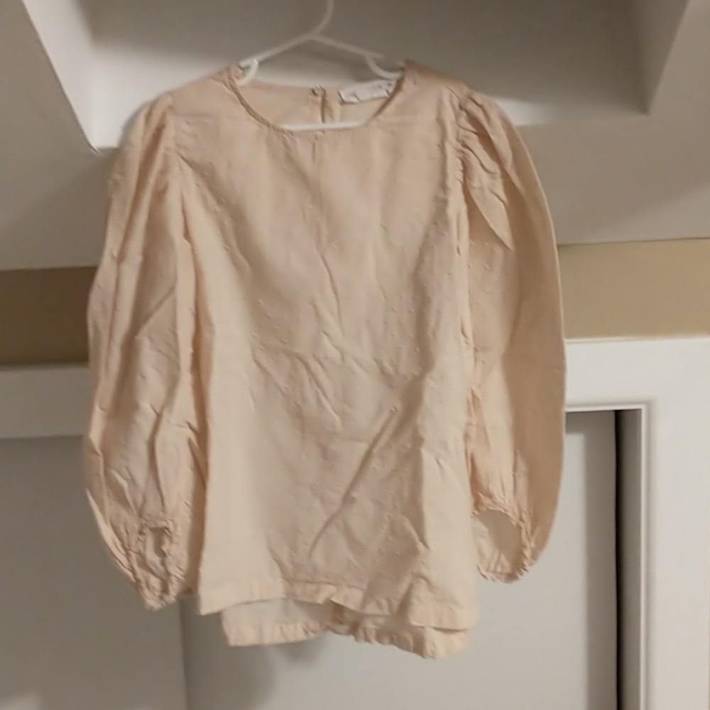 Zara pale pink blouse
